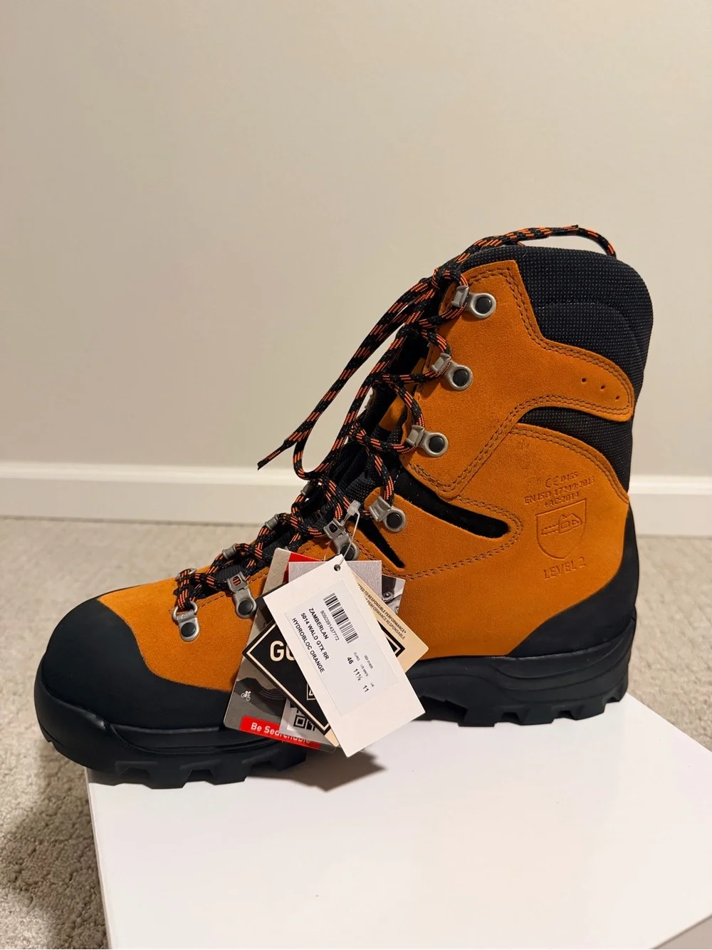 Zamberlan Men\'s Orange Suede Hiking Boot with Black Accents WALD GTX S7S - Orange | Men main image 3